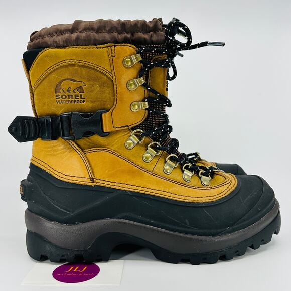 Sorel Men's Conquest Insulated Waterproof Leather Winter Snow Boots Size 8.5 - Picture 1 of 12